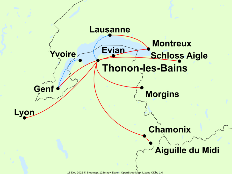 Karte Genfer See
