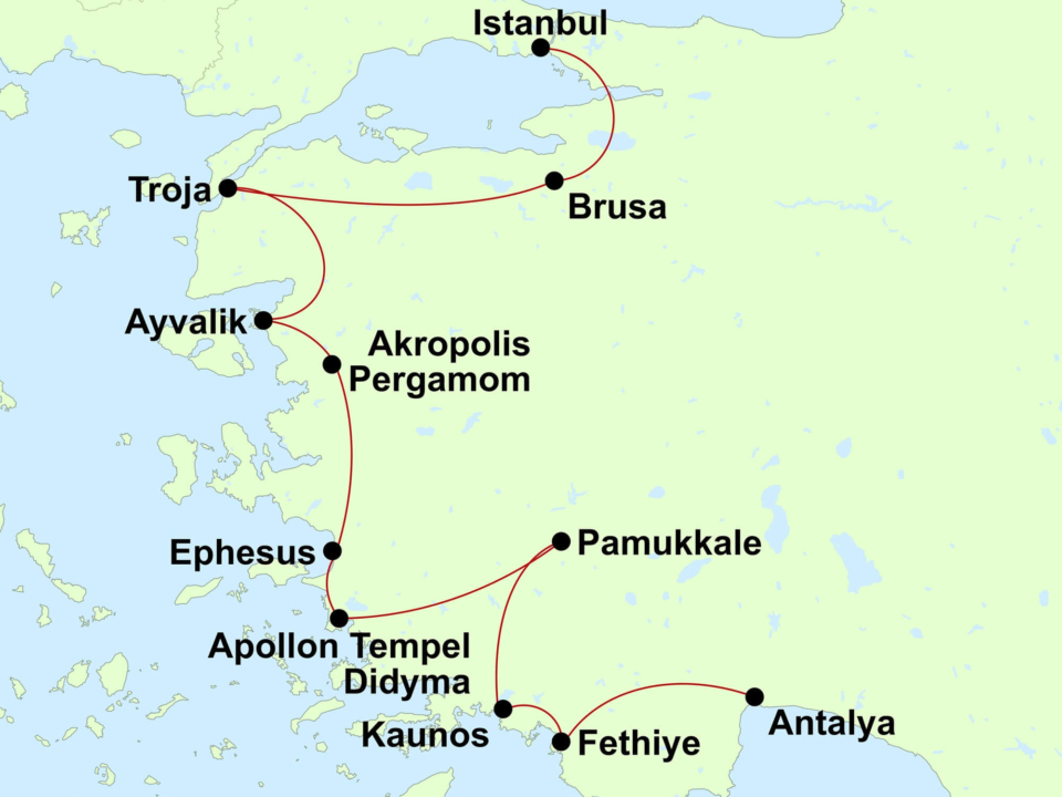 Karte Türkei & Westanatolien